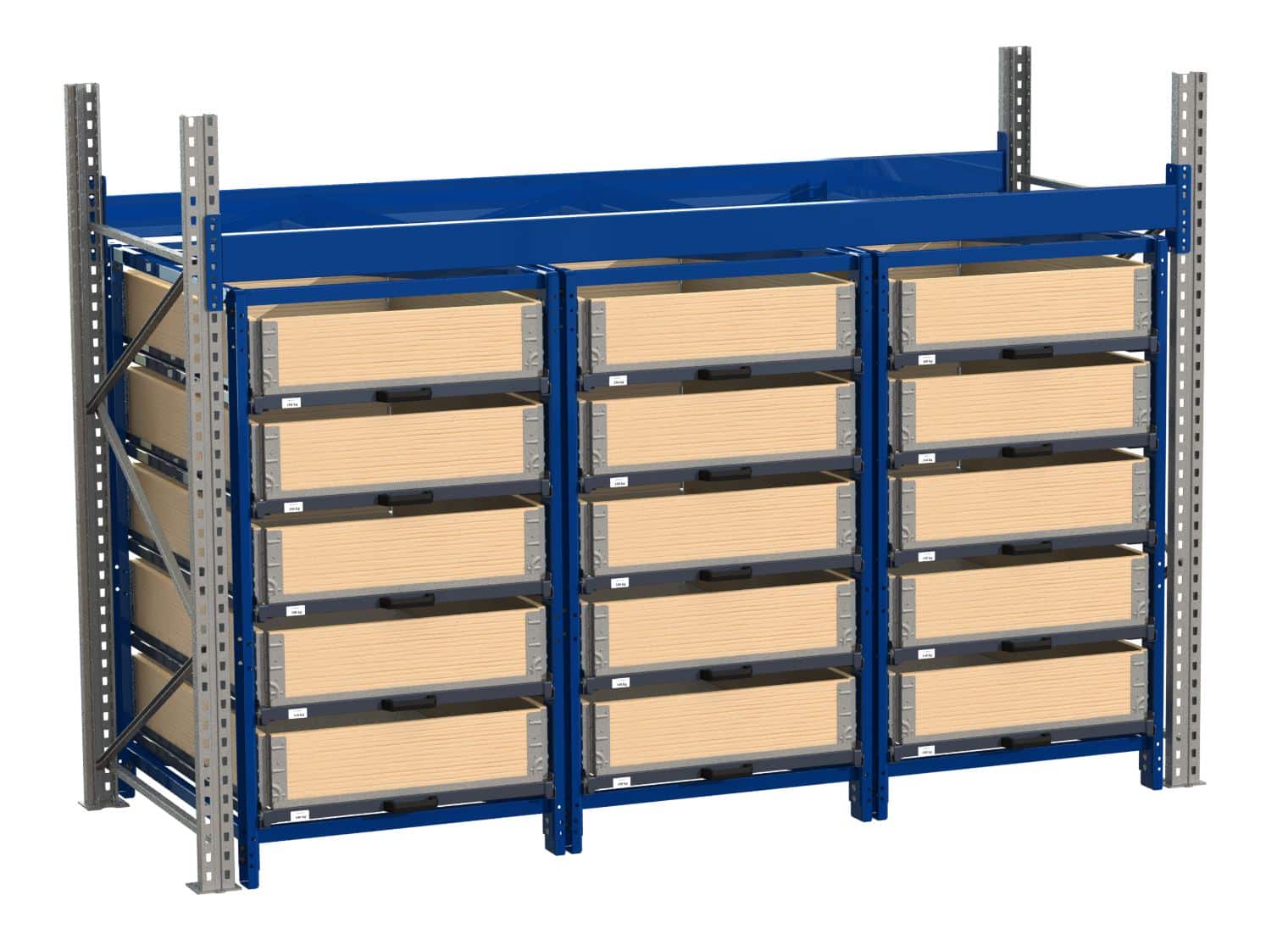 Pallet racking compact storage
