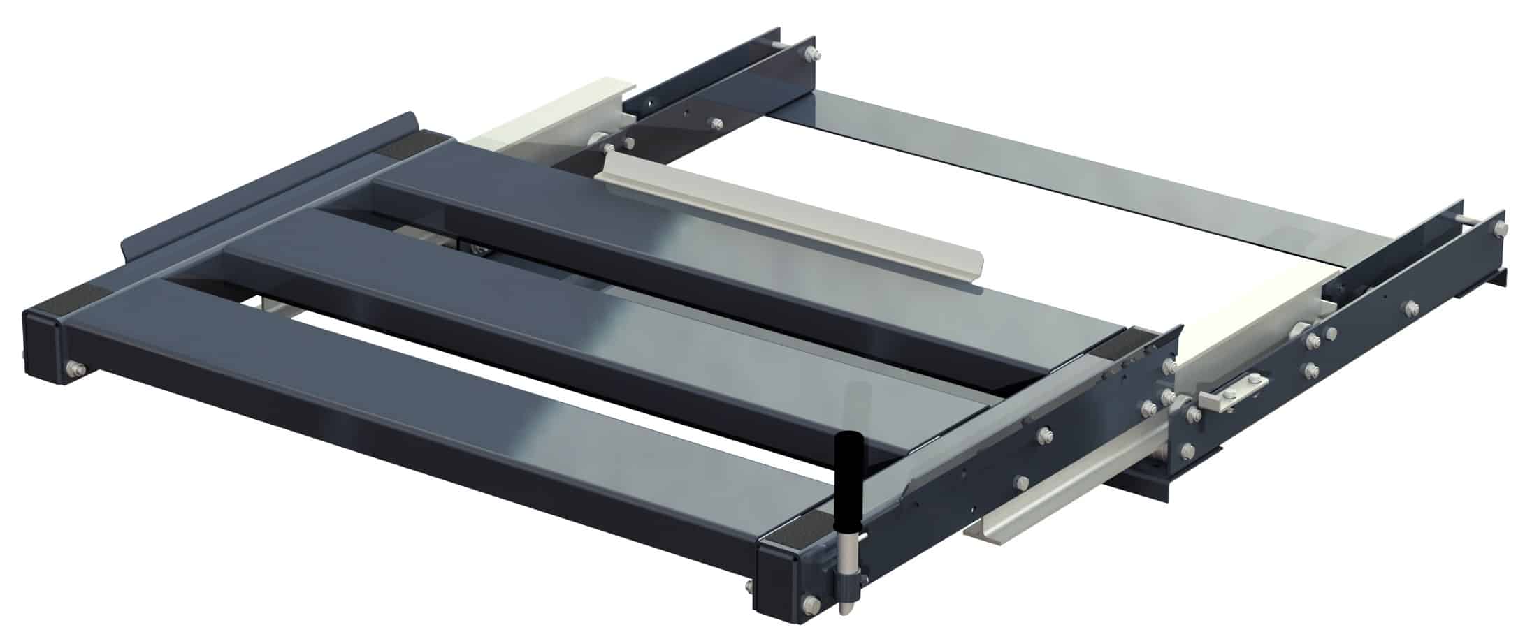 Utdragsenhet för eur-pall med 100% utdragskapacitet, 1000 kg lastkapacitet, b=1220 d=800 Utdragsenhet för eur-pall med 100% utdragskapacitet, 1000 kg lastkapacitet, b=1220 d=800