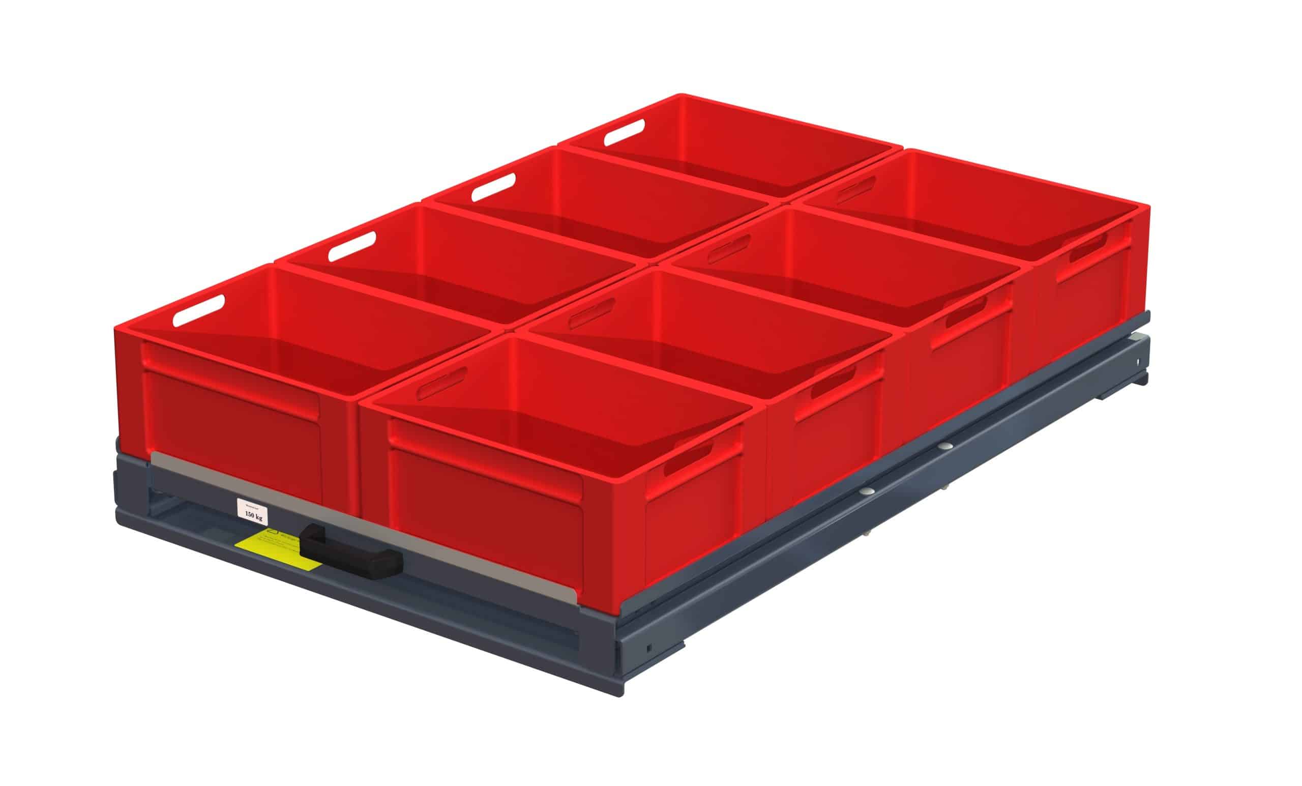 Utdragsenhet med stålplan, 100% utdragskapacitet, 200 kg lastkapacitet, b=800 d=1200 - image 3 Utdragsenhet med stålplan, 100% utdragskapacitet, 200 kg lastkapacitet, b=800 d=1200 - image 3