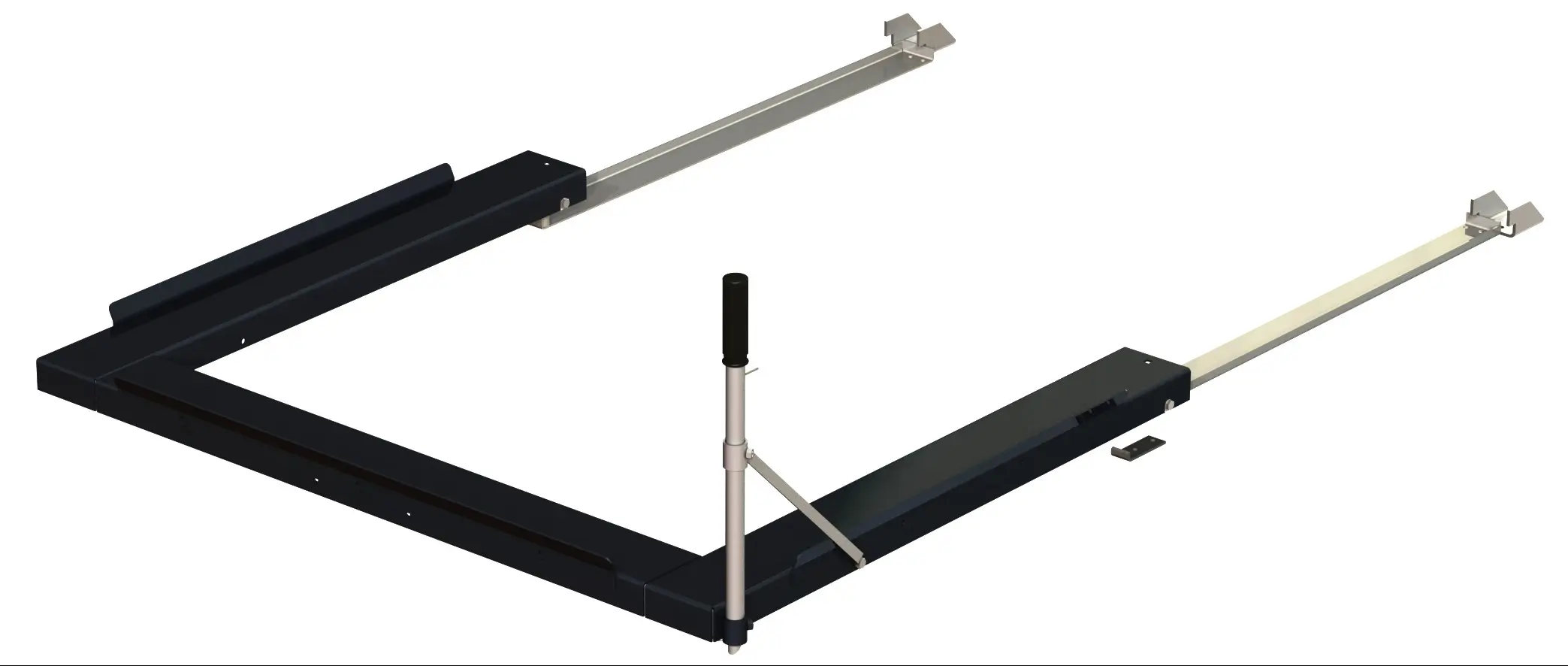 13 1008 15 Golvmonterad utdragsenhet, 1000 kg, baklastad, långsidigt handtag fin-pall - image 2