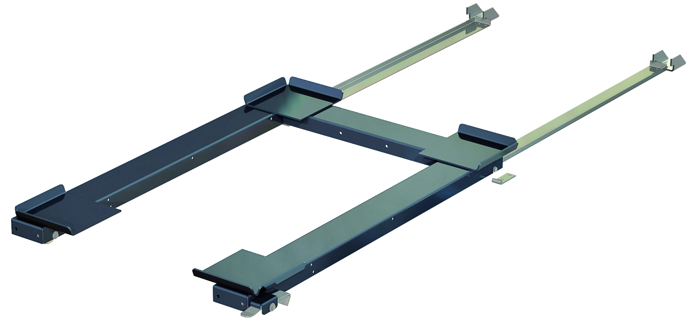 Golvmonterad utdragsenhet, 1200 kg, kortsideshanterad, framlastad, för nätcontainer - image 2