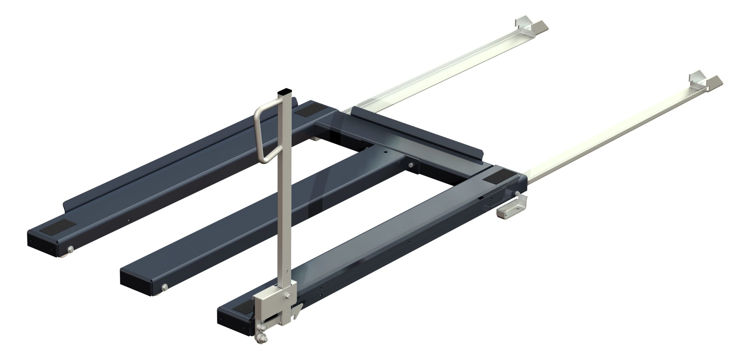 Golvmonterad utdragsenhet, 1500 kg, 85% utdragskapacitet, frontlastad, kortsideshanterad, för eur-pall Golvmonterad utdragsenhet, 1500 kg, 85% utdragskapacitet, frontlastad, kortsideshanterad, för eur-pall