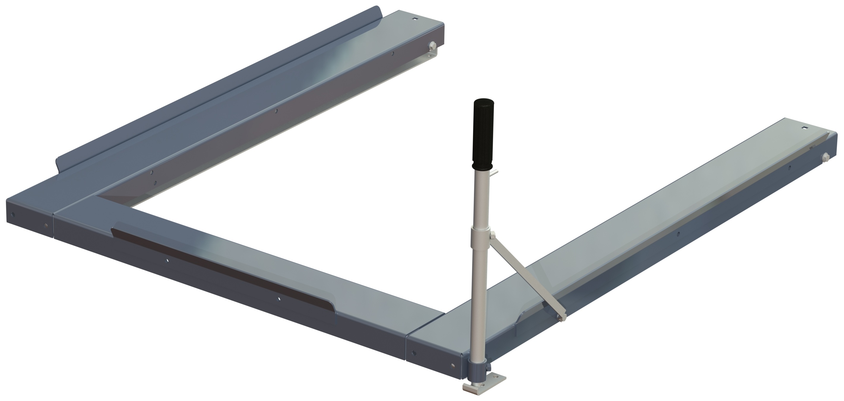 Golvmonterad utdragsenhet, 800 kg, 85% utdragskapacitet, baklastad, kortsideshanterad, för fin- eller chep-pall, djup 1217 mm - image 2