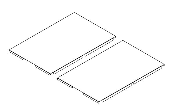 Iläggsplåt för balkmonterad bred utdragsenhet, 400 kg, 1700 mm bredd - image 2