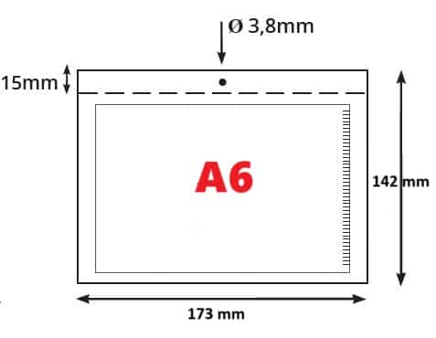 Plastficka a6 liggande med magnettejp - image 3