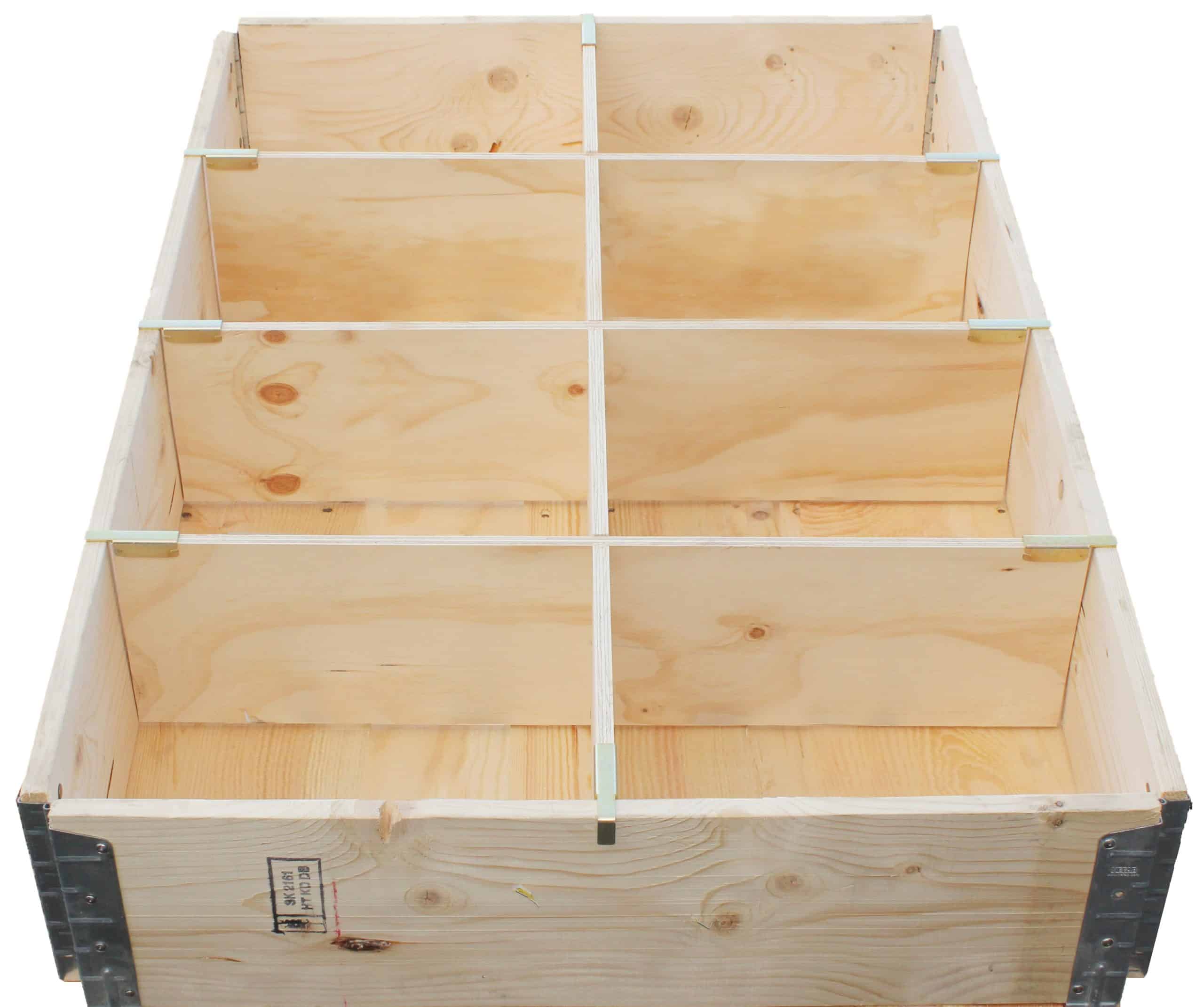 Komplett kit med pallkrage och avdelare för 8 fack Komplett kit med pallkrage och avdelare för 8 fack