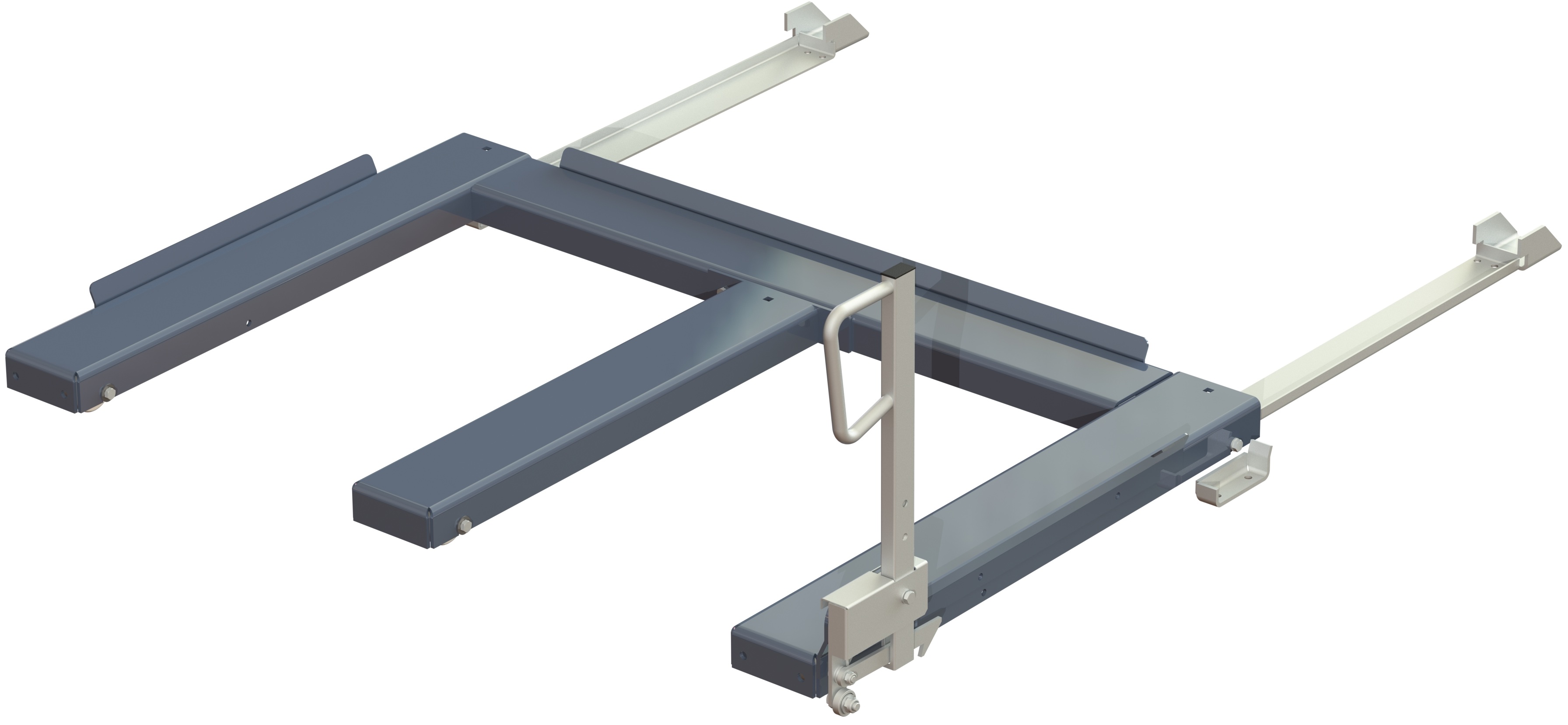 Golvmonterad utdragsenhet, 1500 kg, frontmatad, eur-pall med långsideshantering Golvmonterad utdragsenhet, 1500 kg, frontmatad, eur-pall med långsideshantering