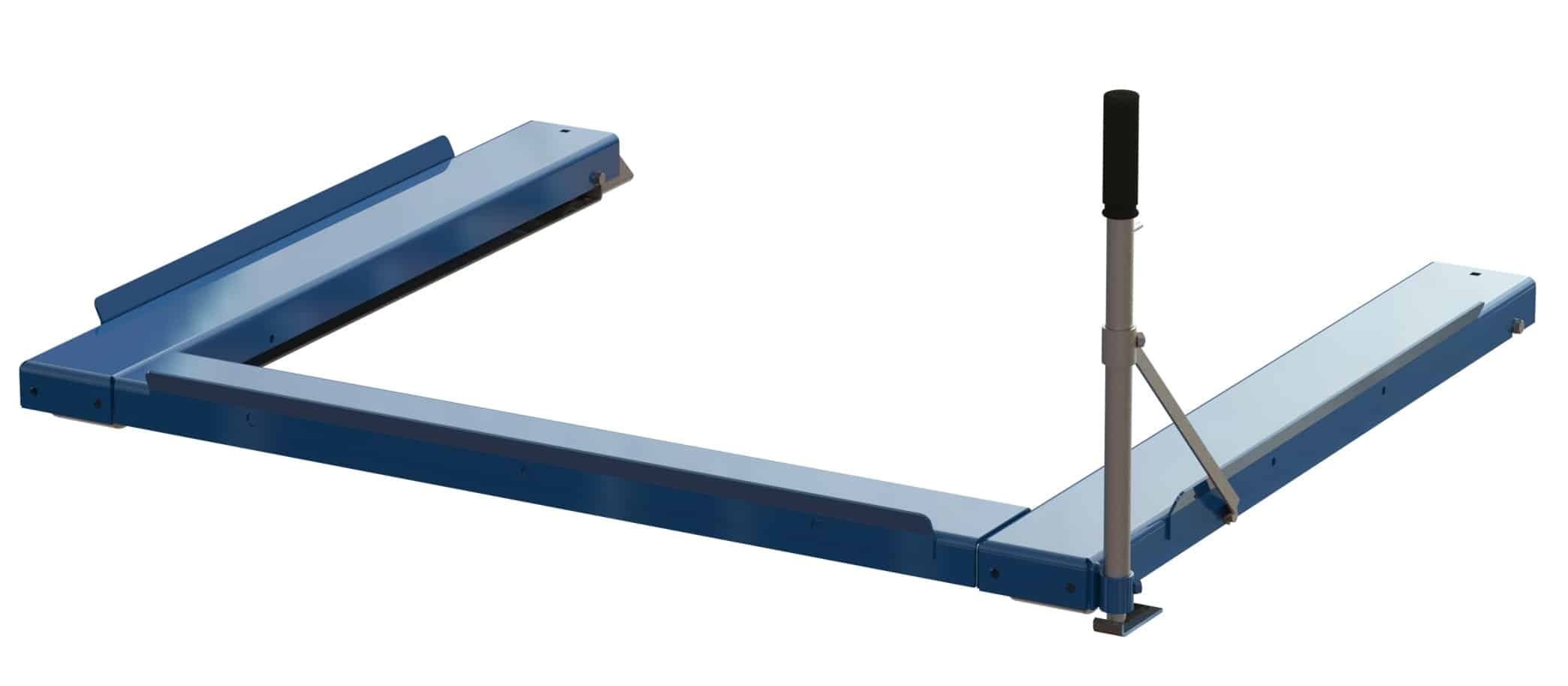 Golvmonterad utdragsenhet, 1200 kg, baklastad, fin-pall med långsideshantering - image 2
